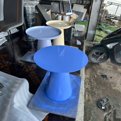Bàn trà tròn chân trụ 